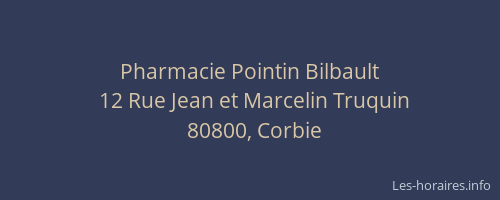 Pharmacie Pointin Bilbault