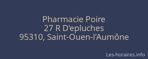 Pharmacie Poire