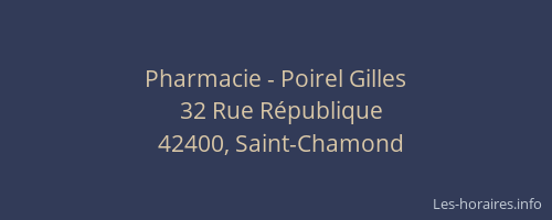 Pharmacie - Poirel Gilles