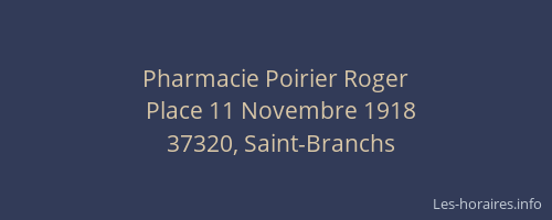 Pharmacie Poirier Roger