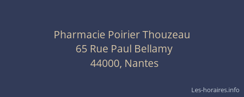 Pharmacie Poirier Thouzeau