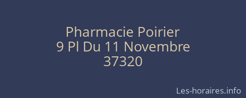 Pharmacie Poirier