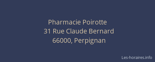 Pharmacie Poirotte