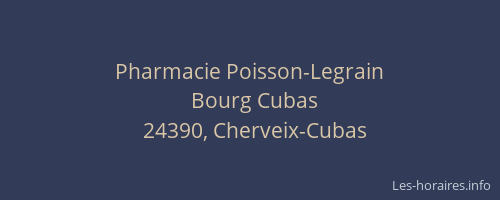 Pharmacie Poisson-Legrain