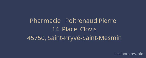 Pharmacie   Poitrenaud Pierre