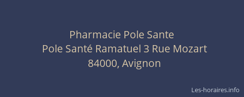 Pharmacie Pole Sante