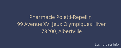 Pharmacie Poletti-Repellin