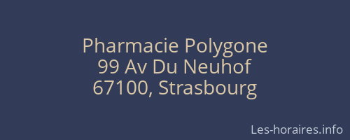 Pharmacie Polygone