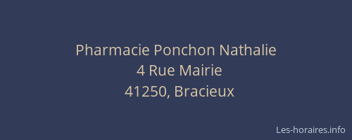 Pharmacie Ponchon Nathalie