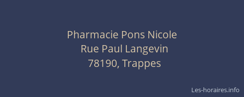 Pharmacie Pons Nicole