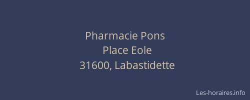 Pharmacie Pons
