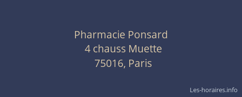 Pharmacie Ponsard