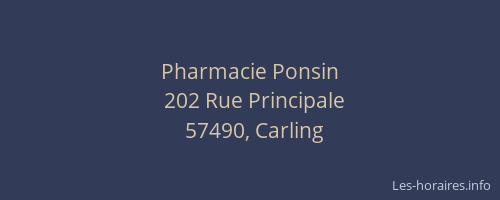 Pharmacie Ponsin