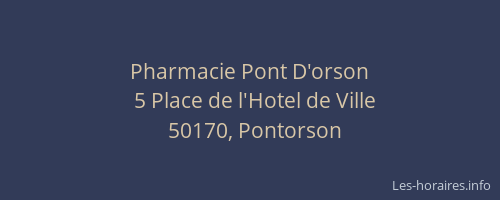 Pharmacie Pont D'orson