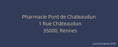 Pharmacie Pont de Chateaudun
