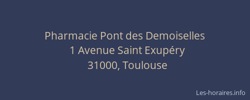 Pharmacie Pont des Demoiselles