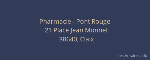 Pharmacie - Pont Rouge