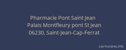 Pharmacie Pont Saint Jean
