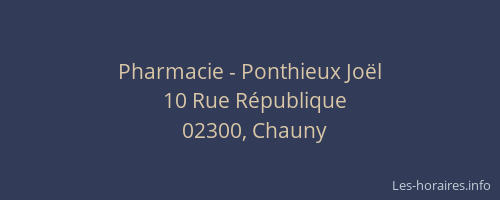 Pharmacie - Ponthieux Joël