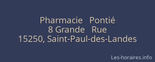 Pharmacie   Pontié