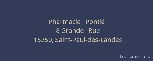 Pharmacie   Pontié
