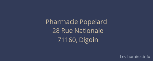 Pharmacie Popelard