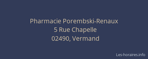 Pharmacie Porembski-Renaux