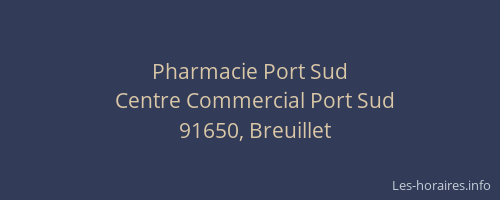 Pharmacie Port Sud