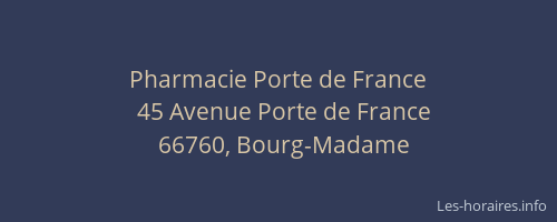 Pharmacie Porte de France