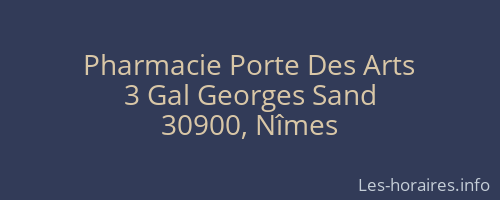 Pharmacie Porte Des Arts