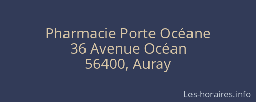 Pharmacie Porte Océane