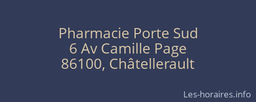 Pharmacie Porte Sud
