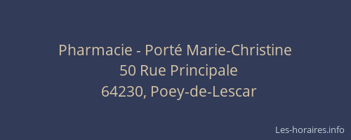 Pharmacie - Porté Marie-Christine