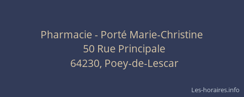 Pharmacie - Port&eacute; Marie-Christine