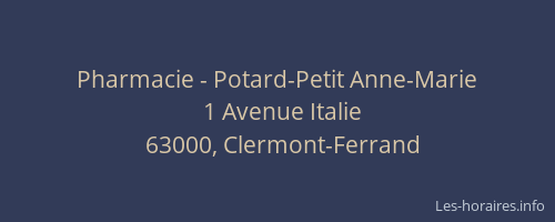 Pharmacie - Potard-Petit Anne-Marie