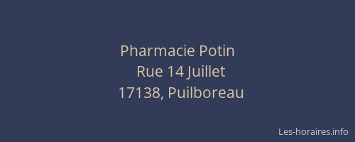 Pharmacie Potin