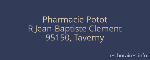 Pharmacie Potot