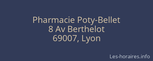 Pharmacie Poty-Bellet