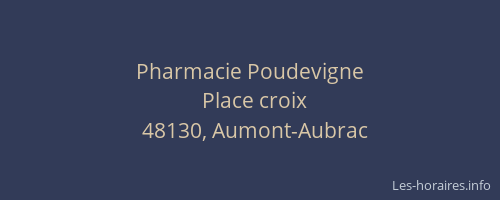 Pharmacie Poudevigne