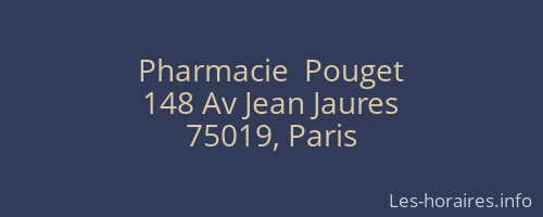 Pharmacie  Pouget