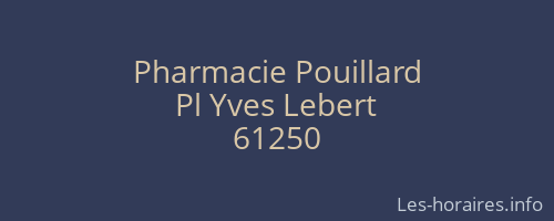 Pharmacie Pouillard