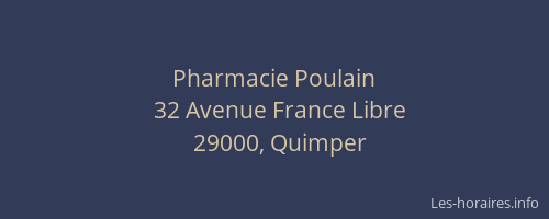 Pharmacie Poulain