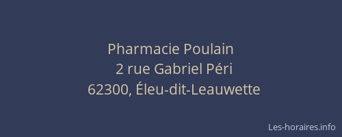 Pharmacie Poulain