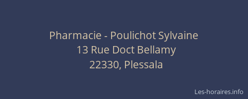 Pharmacie - Poulichot Sylvaine