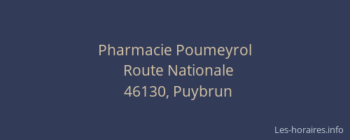 Pharmacie Poumeyrol