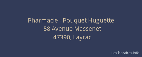 Pharmacie - Pouquet Huguette