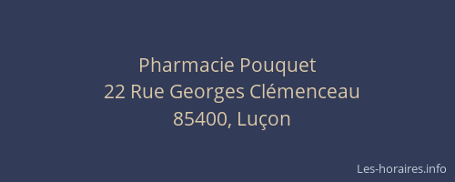 Pharmacie Pouquet