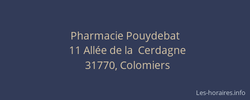 Pharmacie Pouydebat