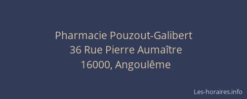 Pharmacie Pouzout-Galibert