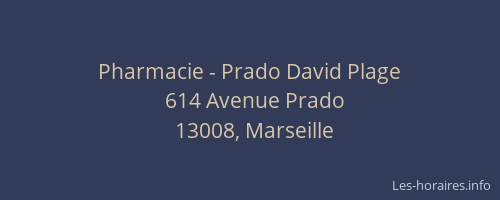 Pharmacie - Prado David Plage
